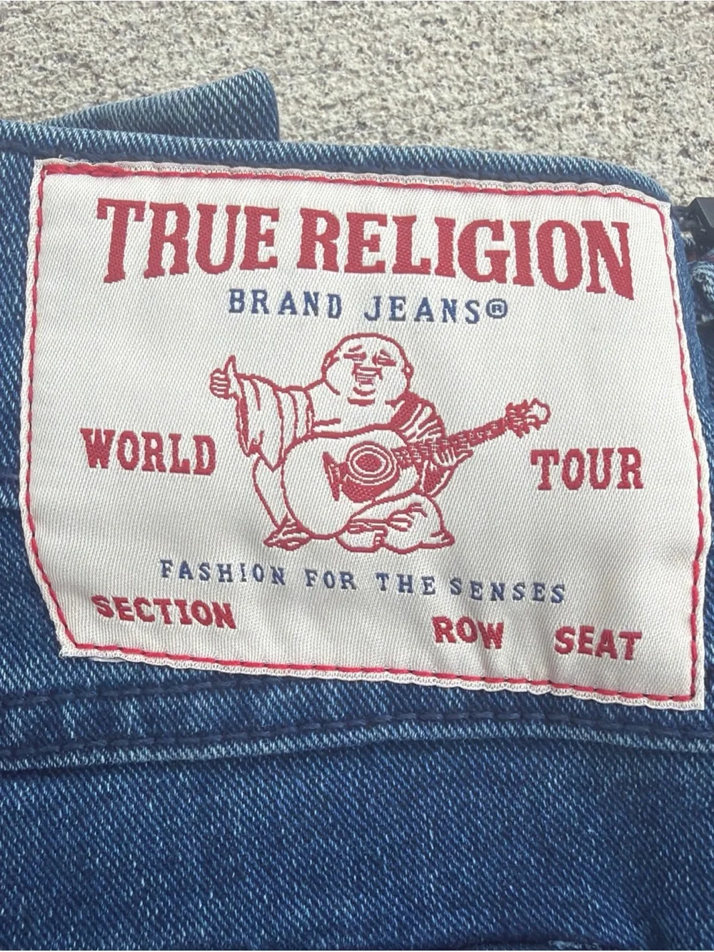 $164 True Religion Men’s Ricky SN Flap Straight Denim Jeans Size 36 X 32 NWT